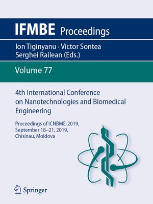 cover image of 4th International Conference on Nanotechnologies and Biomedical Engineering